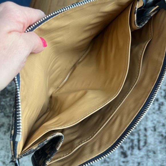 Christian Dior Vintage Navy Trotter Oblique Monogram Print Clutch Bag - Picture 12 of 16